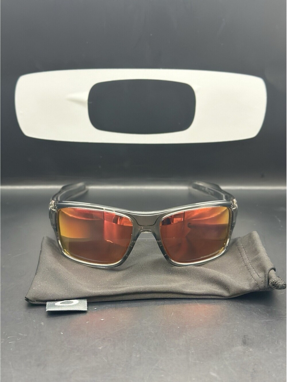 Oakley Turbine Square O Grey Smoke/Ruby Iridium Polarized Lenses OO9263-10